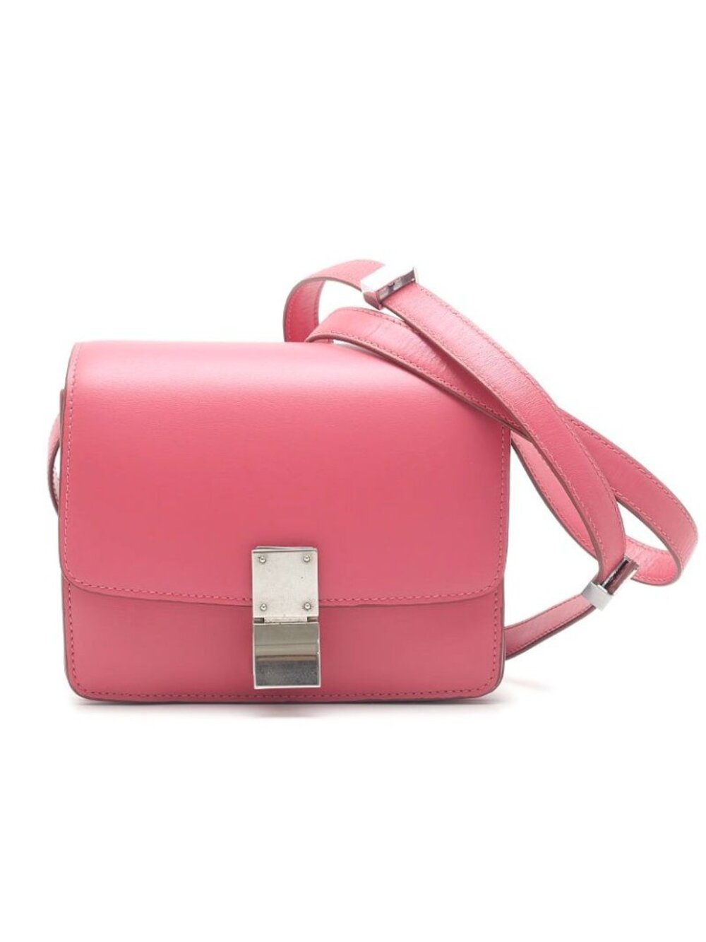 Celine Classic Box Small Leather Shoulder Bag Pink